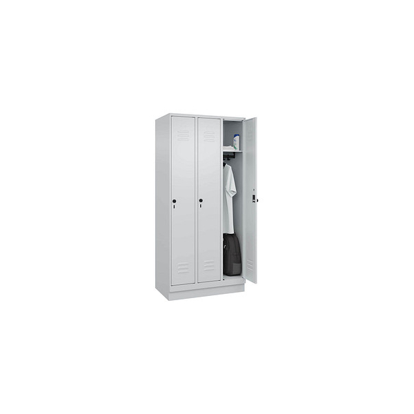 4066681654983 - Spind Classic PLUS lichtgrau 080020-30 S10009 3 Schließfächer 900 x 500 x 1950 cm 4066681654983 C+P-Möbel 4066681654983 - Spind Classic PLUS lichtgrau 080020-30 S10009 3 Schließfächer 900 x 500 x 1950 cm 4066681654983 C+P-Möbel